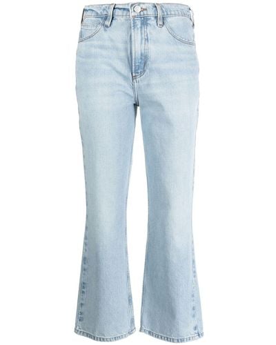 FRAME Jeans a vita alta svasati crop - Blu