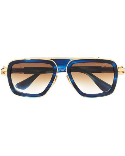 Dita Eyewear Lxn-evo Pilot-frame Sunglasses - Blue