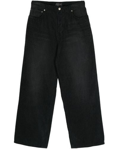 Balenciaga Mid-rise Wide-leg Trousers - Black
