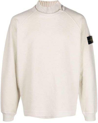 Stone Island Trui Met Patch - Wit