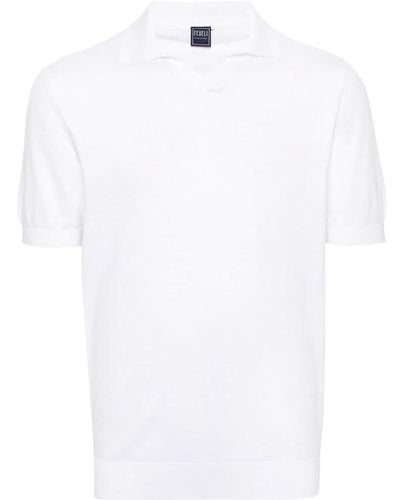 Fedeli Fuji Cotton Polo Shirt - White