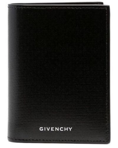 Givenchy Portefeuille en cuir à logo imprimé - Noir