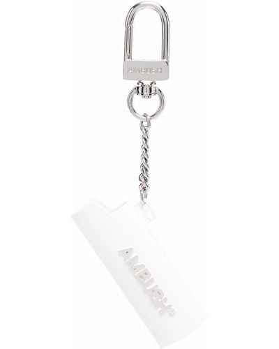 Ambush Logo-lettering Case Keychain - White