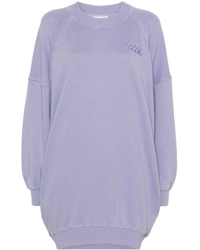 Isabel Marant Tenery Organic Cotton Sweatshirt Dress - Purple