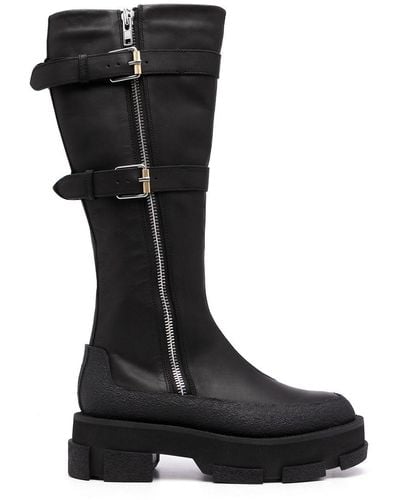 Dion Lee Gao Buckled Mid-calf Boots - Black