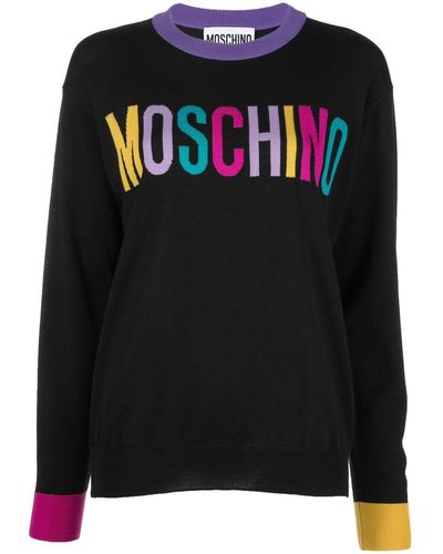 Moschino モスキーノ ロゴ セーター - ブラック