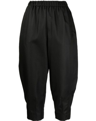 Comme des Garçons Cropped Tapered Trousers - Black