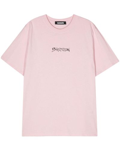 Barrow Logo-printed Cotton T-shirt - Pink