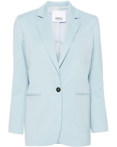 Erika Cavallini Semi Couture Blazer con botones - Azul