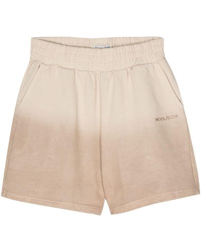 Woolrich Gradient-print Cotton Shorts - Natural
