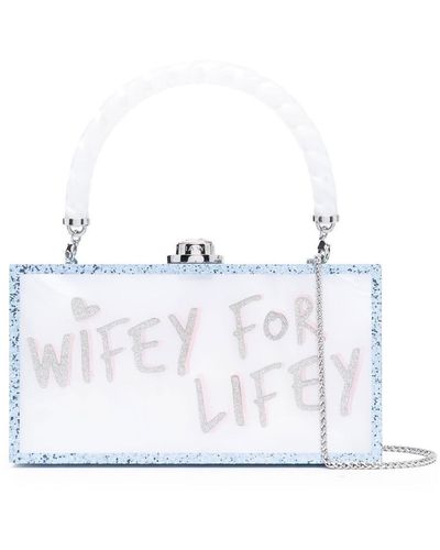 Sophia Webster Cleo Wifey Box-clutch - Wit