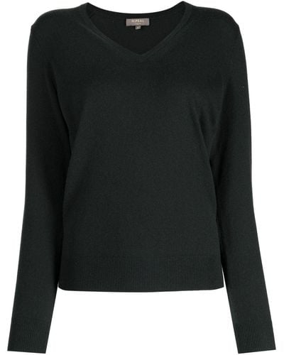 N.Peal Cashmere V-neck Cashmere Sweater - Black