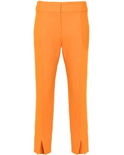 Patou Wool Cropped Trousers - Orange