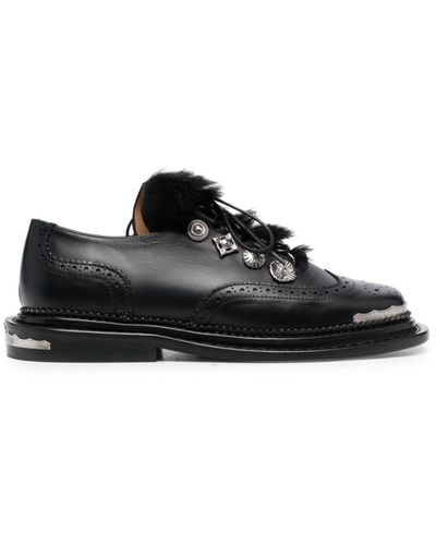 Toga 35mm Leather Oxford Shoes - Black