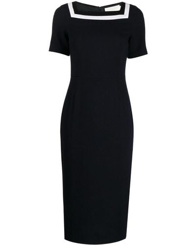 Jane Davina Wool Midi Dress - Black