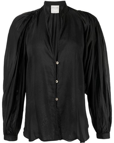 Forte Forte Cotton Silk Voile Shirt - Black