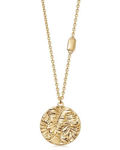 Astley Clarke Collar Terra Treasured en oro vermeil reciclado de 18 ct con medallón - Metálico