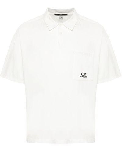 C.P. Company Logo-embroidered Polo Shirt - ホワイト