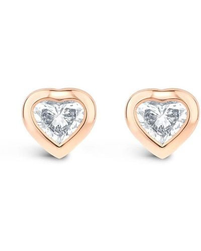 Pragnell 18kt Rose Gold Sundance Diamond Stud Earrings - Pink
