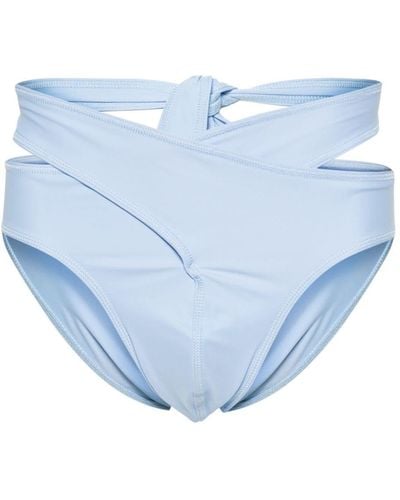 GmbH Tanga de bikini con tiras cruzadas - Azul