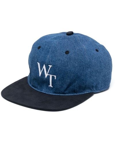 WTAPS Embroidered-logo Denim Baseball Cap - Blue