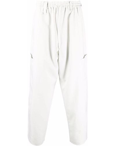 Y-3 Slip-on Cotton Straight Pants - Grey