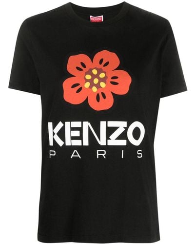 KENZO Camiseta Boke Flower - Negro