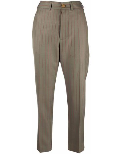Vivienne Westwood Broken Stripe Tailored Pants - Green