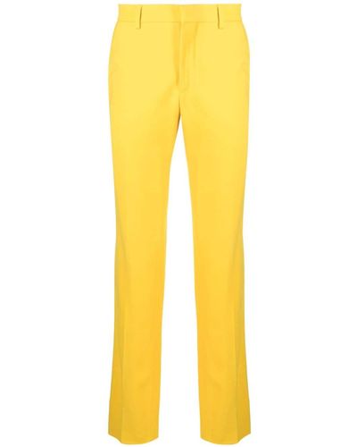 Moschino Pantalones de vestir de talle bajo - Amarillo