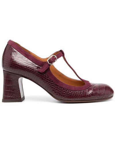 Chie Mihara 70mm Leather Mary Jane Pumps - Purple