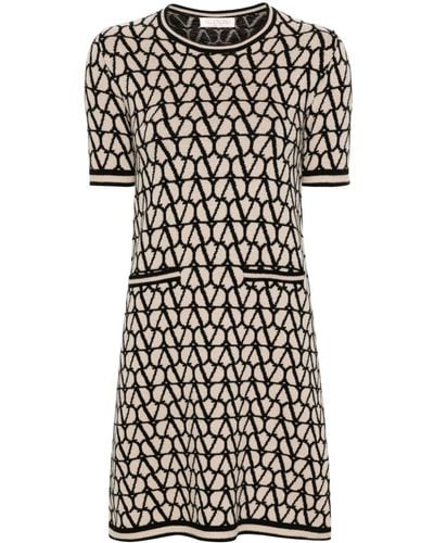 Valentino Garavani Iconographe-jacquard Minidress - Black