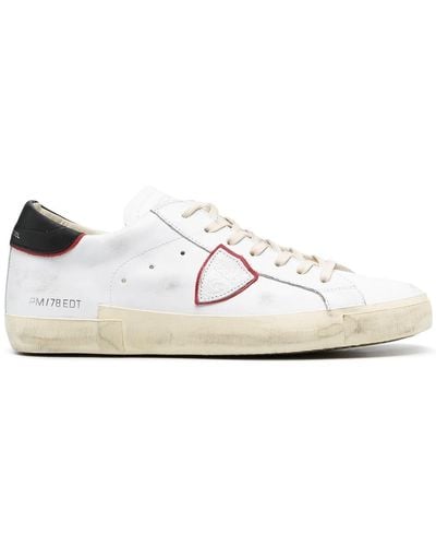 Philippe Model Side Logo Trainers - White