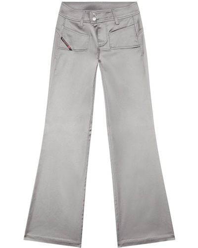 DIESEL P-stell Low-rise Flared Pants - Grey