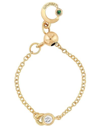 COURBET 18kt Recycled Yellow Gold Laboratory-grown Diamond Co Adjustable Chain Ring - Metallic