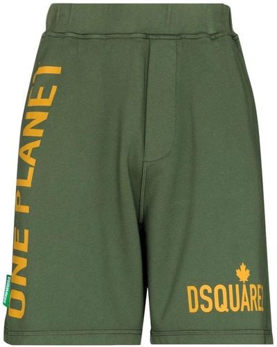DSquared² Pantalones cortos de chándal con logo - Verde