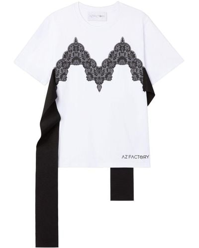 AZ FACTORY T-shirt Geranium en coton biologique - Blanc