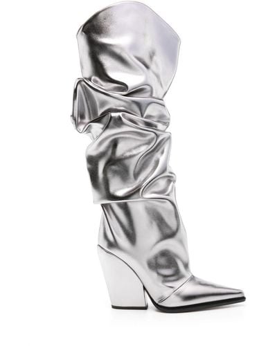 Alexandre Vauthier Avi 105mm Knee-high Boots - White