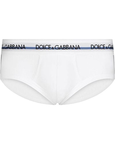Dolce & Gabbana Brando Slip mit Logo-Bund - Weiß