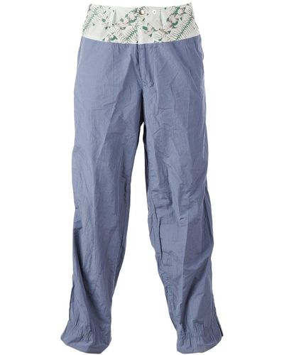 Kolor Printed waistband trouser - Blu