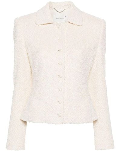 Magda Butrym Bouclé tweed jacket - Bianco