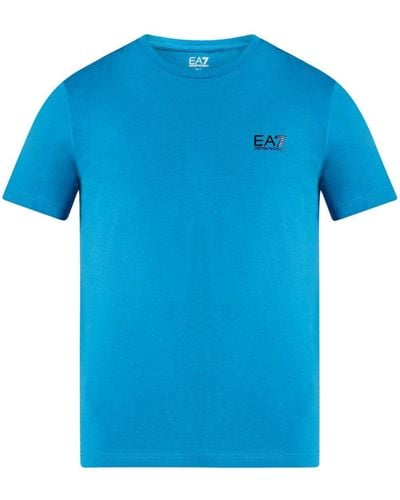 EA7 T-shirt à logo imprimé - Bleu