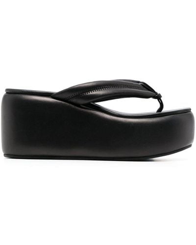 Le Silla Aiko 50mm Wedge Sandals - Black