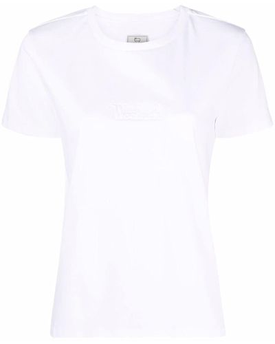 Woolrich T-Shirt mit Logo-Prägung - Weiß