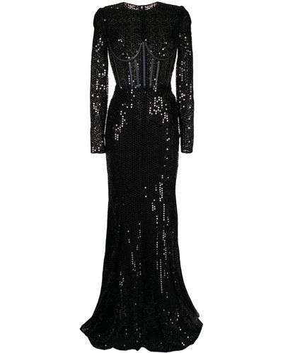 Dolce & Gabbana Sequin-embellished Mermaid-cut Dress - Black