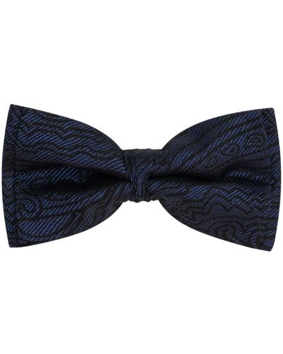 Etro Jacquard Silk Bow Tie - Blue