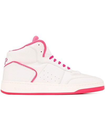 Saint Laurent Sl/80 Leren Sneakers - Roze