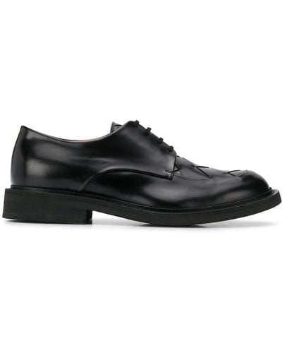 Bottega Veneta Intrecciato Weave Derby Shoes - Black