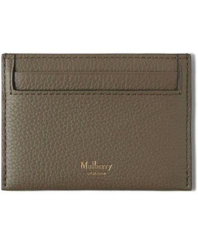 Mulberry Continental Leather Card Holder - Grey