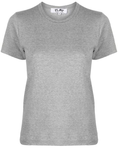 COMME DES GARÇONS PLAY Round-neck Cotton T-shirt - Grey