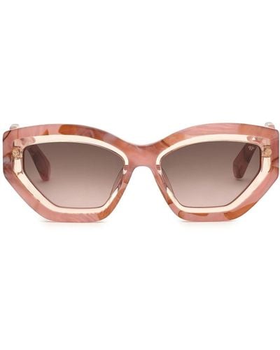 Philipp Plein Cat-Eye-Sonnenbrille - Pink